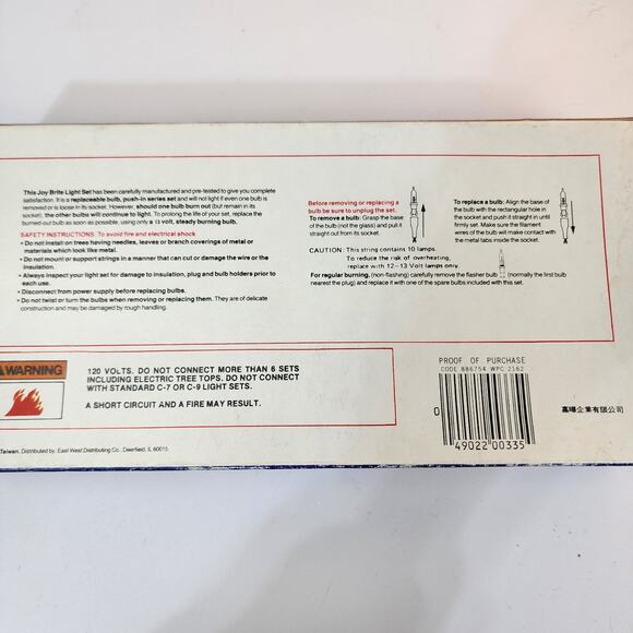 3 JOYBRITE Christmas Mini 10 Light Candoliers for Window Sills Original Boxes - Picture 7 of 8